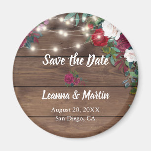 Rustic Ro Hanging Ljus Wood Spara datum Magnet
