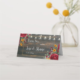 Rustic Ro och Aster Bröllop Placeringskort