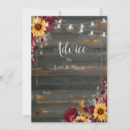 Rustic Ro och Aster Bröllop Rådkort