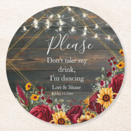 Rustic Ro och Aster jag dansar Underlägg Papper Rund