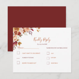 Rustic Ro och Chrysanthemum Fall Wedding OSA Kort