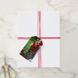 Rustic Ro och Cowboy Boots Wedding Favor Märkre Presentetikett