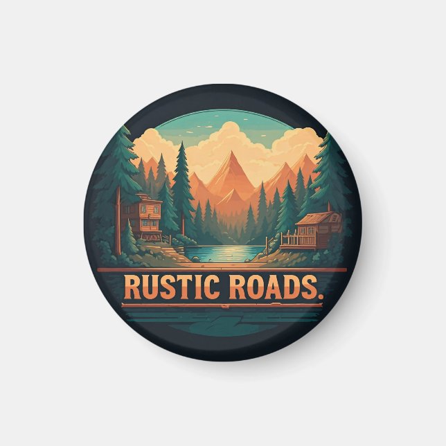 Rustic Roads Magnet (Framsidan)
