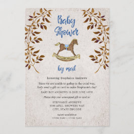 Rustic Rocking Horse Boy dusch per post Inbjudningar