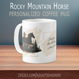 Rustic Rocky Mountain Horse Silhouette Personalize Kaffemugg