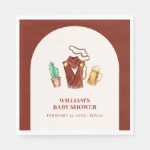 Rustic Rodeo Cowboy Cactus Beer Arch Baby Shower