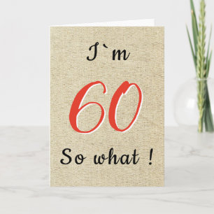 Rustic Roligt Inspirerande Citat 60-årsdag Kort