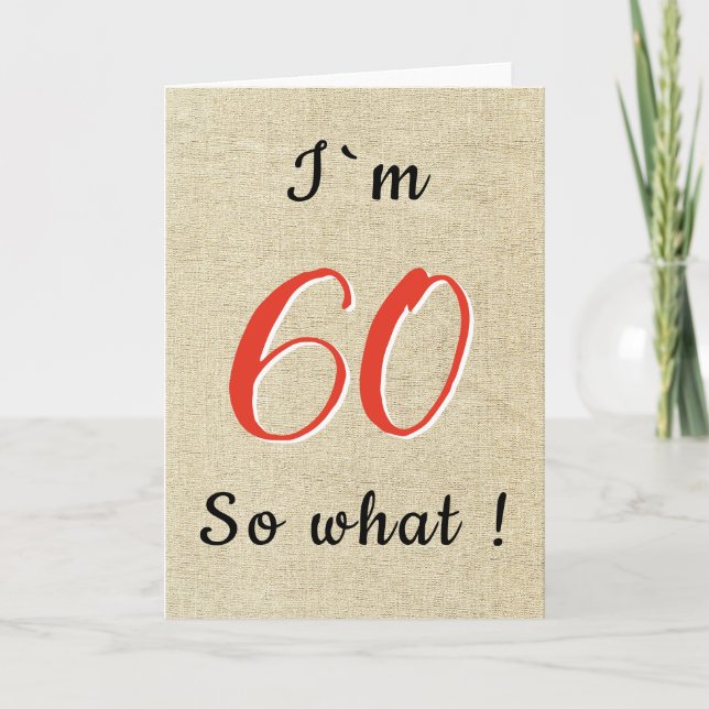 Rustic Roligt Inspirerande Citat 60-årsdag Kort (Framsida)