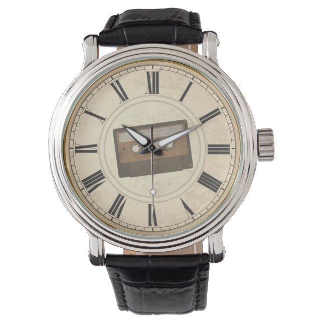 RUSTIC ROMAN NUMERALS UNIQUE CASSETTE BAND ARMBANDSUR (Framsida)