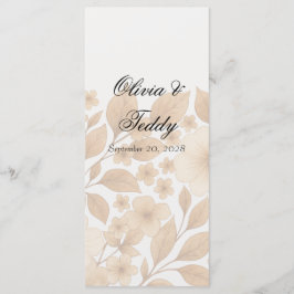 Rustic Romance Wedding Menu Meny