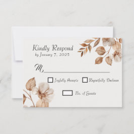 Rustic Romance Wedding Response Cards OSA Kort