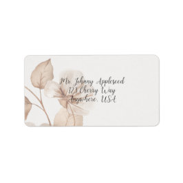 Rustic Romance Wedding Return Address Labels Adressetikett