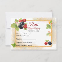 Rustic Romantic Autumn Berry Bröllop Photo Back