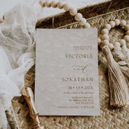 Rustic Romantic Blommigt Alla i ett Bröllop Inbjudningar