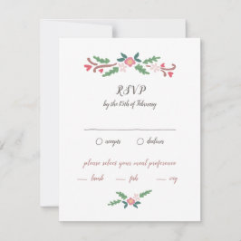 Rustic Romantic Blommigt Bunch OSA Kort