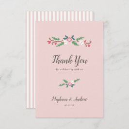 Rustic Romantic Blommigt Bunch Tack Kort