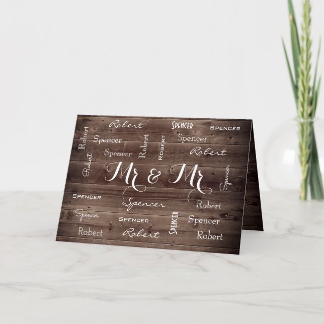 Rustic & Romantic Bröllop Kort (Framsida)