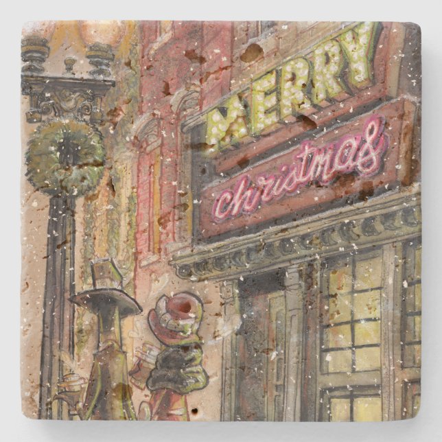 Rustic Romantic City Stroll Underlägg (Framsidan)