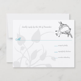 Rustic Romantic Hummingbird Kiss Kärlek BirdWeddin OSA Kort