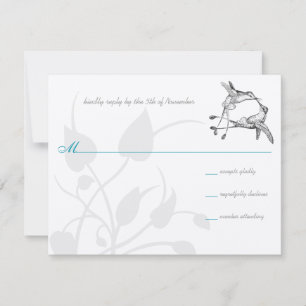 Rustic Romantic Hummingbird Kiss Kärlek BirdWeddin OSA Kort