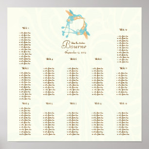 Rustic Romantic Hummingbird Kiss Kärlek BirdWeddin Poster