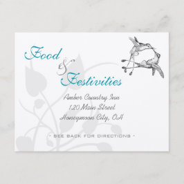 Rustic Romantic Hummingbird Kiss Kärlek BirdWeddin Tilläggskort