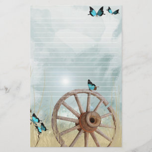 Rustic romantic land-stationär brevpapper