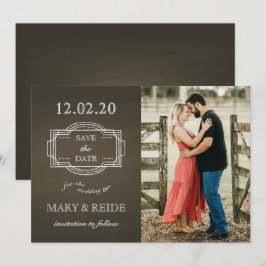 Rustic Romantic Photo Save Date Spara Datumet