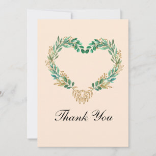 Rustic Romantic Script Bröllop Tack Kort