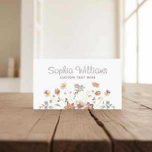 Rustic Romantic Wildblommor Visitkort