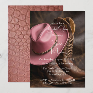 Rustic Romantik: Boots & Hat Möhippa Inbjudningar