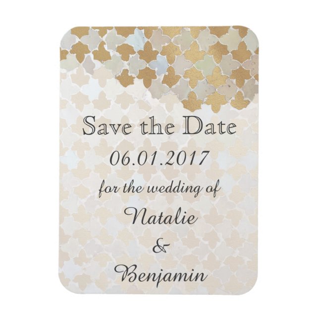 Rustic Romantik Bröllop | Spara datum Magnet (Vertikal)