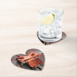 Rustic Romantik: sadeln på stängslet Bröllop Underlägg Papper