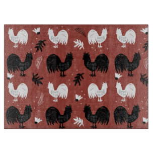 Rustic Roosters Farm Handritat Mönster