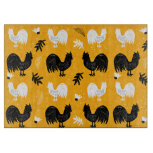 Rustic Roosters Farm Handritat Mönster