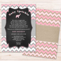 Rustic Rosa Baby Sprinkle Inbjudan, flicka babydus