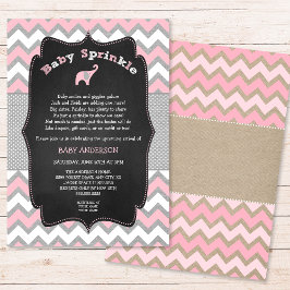 Rustic Rosa Baby Sprinkle Inbjudan, flicka babydus Inbjudningar