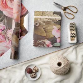 Rustic Rosa Blommigt Greenery Eucalyptus Presentpapper