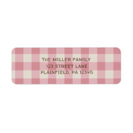 Rustic Rosa Buffalo Play-adressetikett Returadress Etikett