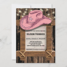 Rustic Rosa Cowgirl Hat Baby Shower