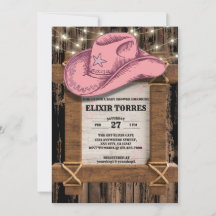 Rustic Rosa Cowgirl Hat Baby Shower