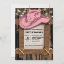 Rustic Rosa Cowgirl Hat Baby Shower