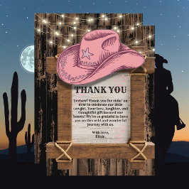 Rustic Rosa Cowgirl Hat Baby Shower Tack Kort