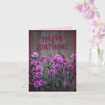 Rustic Rosa Dianthus Flowers Birthday