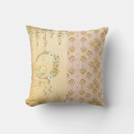 Rustic Rosa Flicka Blommigt Polka Dot Nursery Kudde