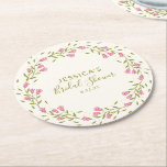 Rustic Rosa Garden Flowers Anpassningsbar Möhippa Underlägg Papper Rund<br><div class="desc">Snyggt Rustic Rosa Garden Flowers Anpassningsbar Möhippa Rund Papper Underlägg</div>