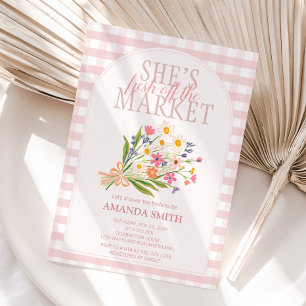 Rustic Rosa Hon är färsk från Blommigten på markna Inbjudningar