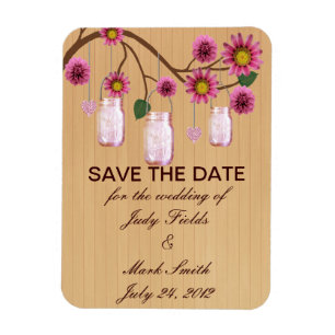 Rustic Rosa Mason Burk Spara datum magneter
