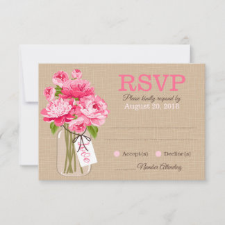 Rustic Rosa Peonies mason Burk OSA kort