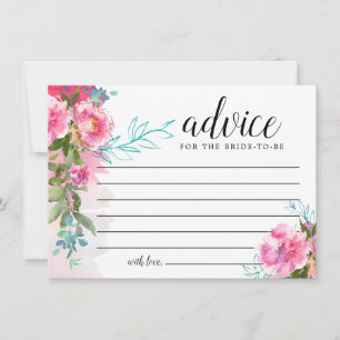 Rustic Rosa Peony Blommigt Rådkort